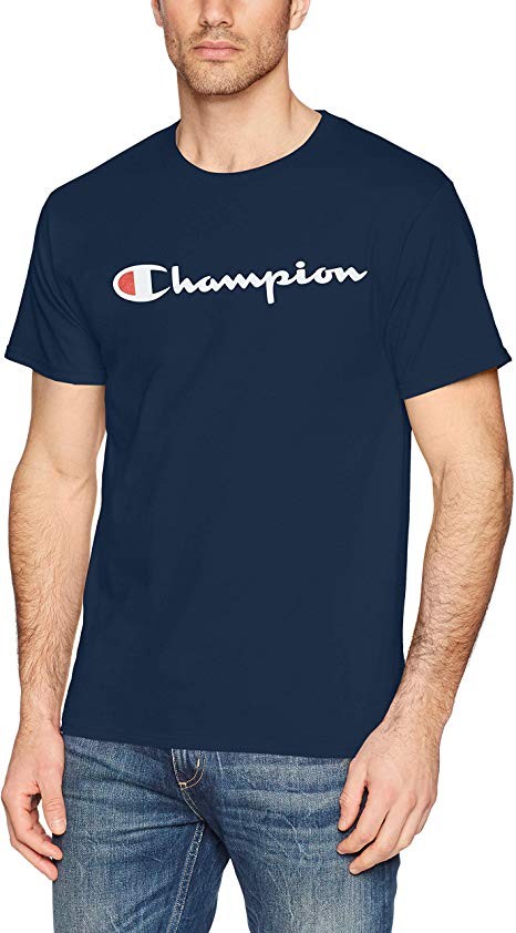 Champion Men's Classic Jersey  Script T-Shirt
