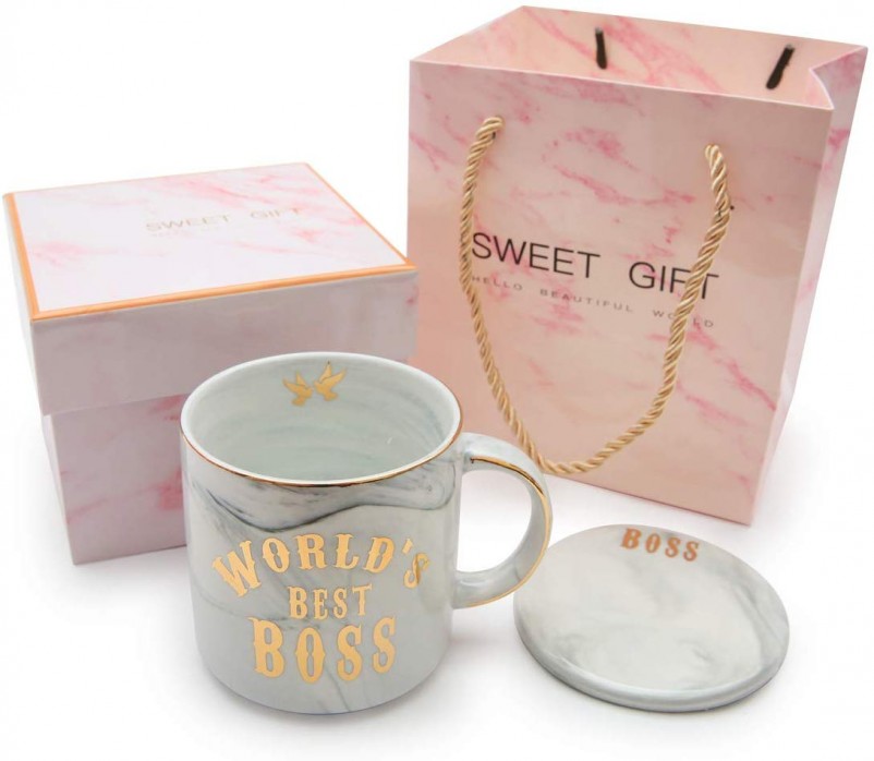 World's Best Boss Mug Set for Her