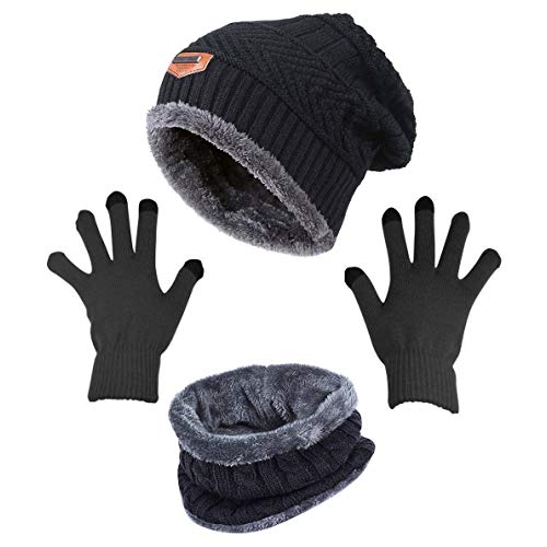 Winter Beanie, Hat, Scarf, Gloves, Slouchy Snow Knit Skull Cap for Women