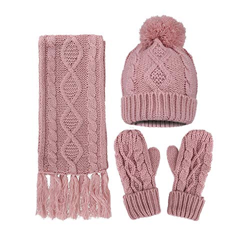 ladies winter hat and gloves set