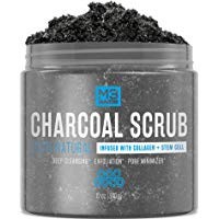 M3 Naturals Activated Charcoal Scrub Infused with Collagen and Stem Cell