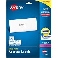 Avery Mailing Address Labels Laser Printer 750 Labels