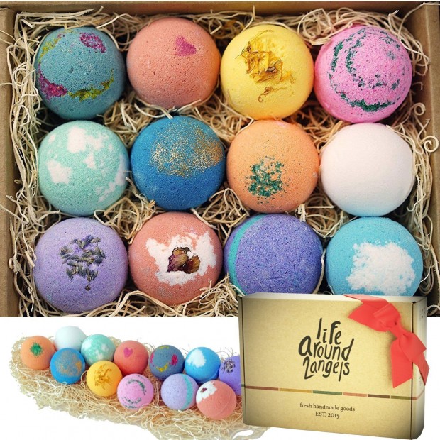 The Original 12 Pack Bath Bomb Gift Set by LifeAround2Angels