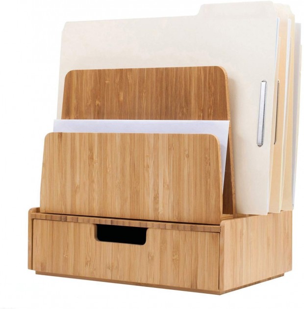 Desktop Paper Tray File Holder - Bamboo