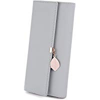 UTO Wallet from Women PU Leather Leaf Pendant 