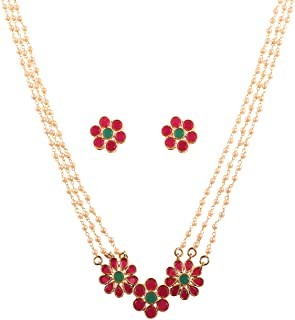 Touchstone Mughal Collection Indian Bollywood Faux Pearls Charming Grand Bridal Necklace Set