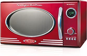 Nostalgia Retro Large 800-Watt Countertop Microwave Oven