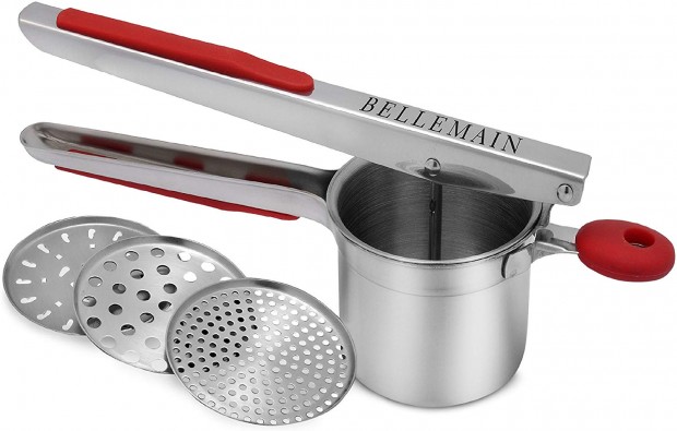 Top Rated Bellemain Stainless Steel Potato Ricer with 3 Interchangeable Fineness