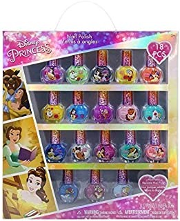 Townley Girl Disney Princess Belle Non-Toxic Peel-Off Nail Polish Set for Girls