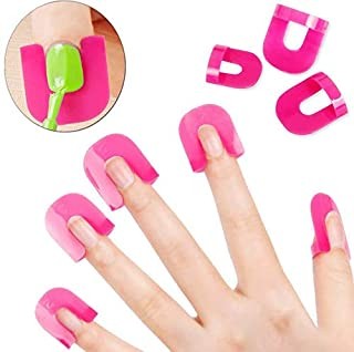 Reusable Soft Plastic Nail Polish Stencil,Spill Proof Manicure Protector Tools