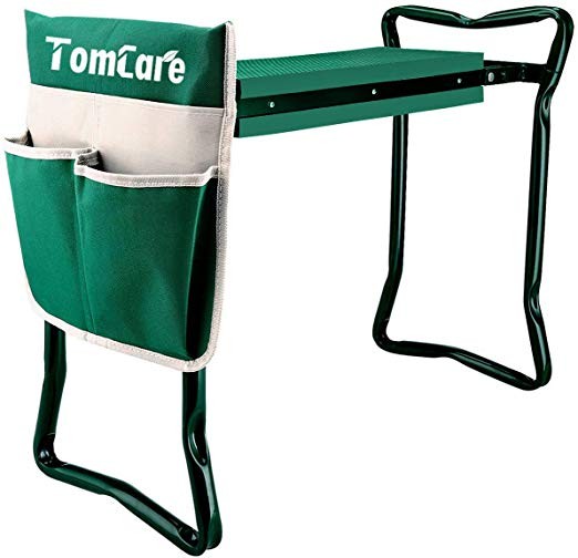 TomCare Garden Kneeler Seat Garden Bench Garden Stools Foldable Stool with Tool Bag