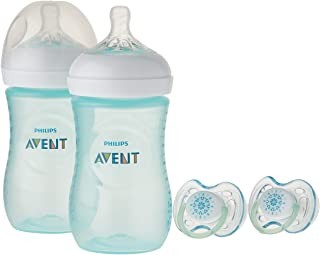 Philips Avent Natural Baby Bottle Teal Gift Set, SCD113/24