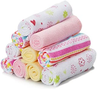 Spasilk 10 Pack Soft Terry Bath Washcloths – Newborn Boy or Girl – Baby Shower Gift