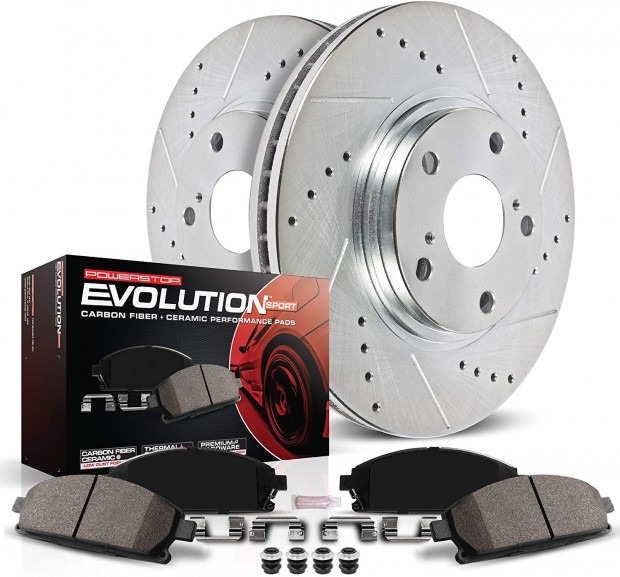 Power Stop K2316 Front Brake Kit with Drilled/Slotted Brake Rotors