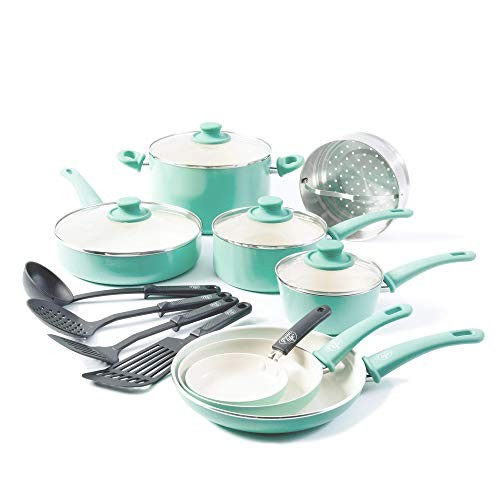 GreenLife Soft Grip Ceramic Non-Stick Cookware Set