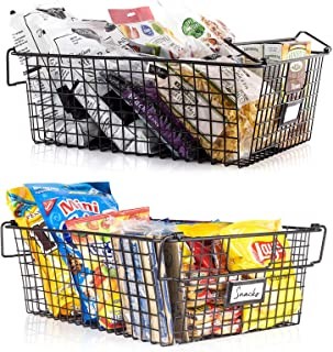 Gorgeous Stackable XXL Wire Baskets for Pantry Storage and Organization
