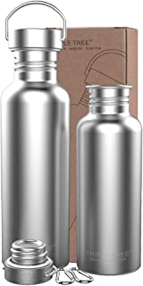 Triple Tree Uninsulated Single Walled Stainless Steel Sports Water Bottle