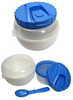 The Breakfast Bucket: Travelable Cereal and Milk Container with Spoon