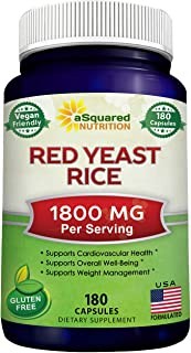 Red Yeast Rice 1800mg Dietary Supplement Vegan Powder Pills