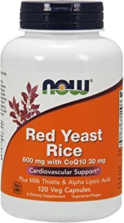 NOW Supplements Red Yeast Rice with COQ10 Plus Milk Thistle and Alpha Lipoic Acid