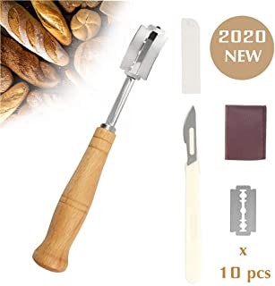 Bread Lame Dough Scoring Knife Tool with 10 Replaceable Razor Blades