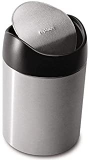 Simplehuman 1.5 Liter Gallon Countertop Trash Can Brushed Stainless Steel