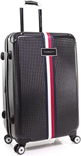 Tommy Hilfiger Basketweave Hardside Spinner Luggage Black