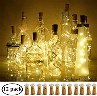 Decem Wine Bottle Lights with Cork 12 Pcs 15 LEDs