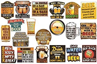 20 Pieces Beer Stickers Cool Stickers for Beer Coolers