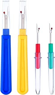eBoot 4 Pieces Colorful Seam Ripper Plastic Handle Sewing