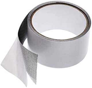 White Screen Repair Tape,Strong Adhesive Waterproof Tape Fiberglass Covering Mesh Fast Fix Aging Window Screen Door Hole and Scratches 2Pcs Anti-Insect Screen Repairer 