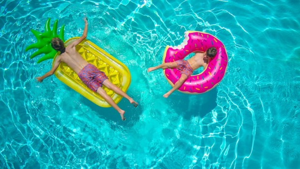 kids on inflatables