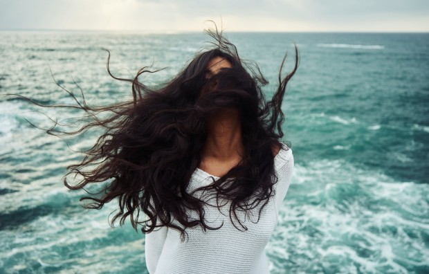 woman with long hair