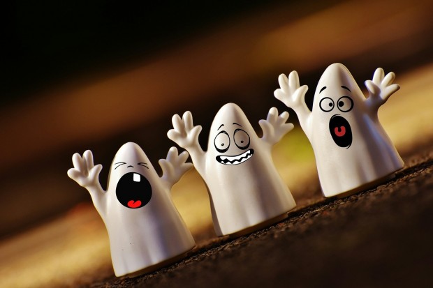 three funny ghosts