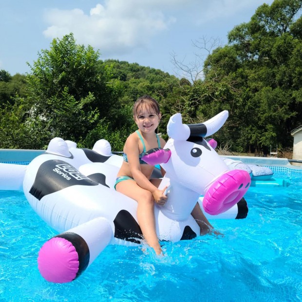 Inflatable LOL Cow Pool Float Floatie