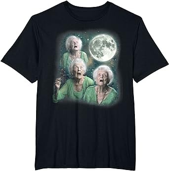 3 Old Ladys Howling Weird Cursed Meme T-Shirt