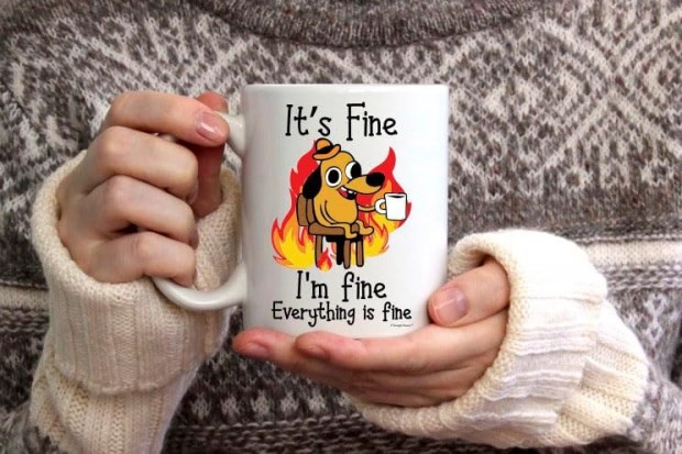 P Design House It's Fine Funny Coffee Mug