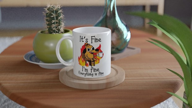 P Design House It's Fine Funny Coffee Mug